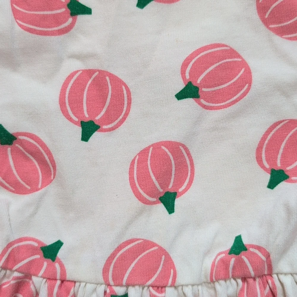 Hanna Andersson 3T Pumpkin Long Sleeve Playground Dress with Pockets - Picture 4 of 7